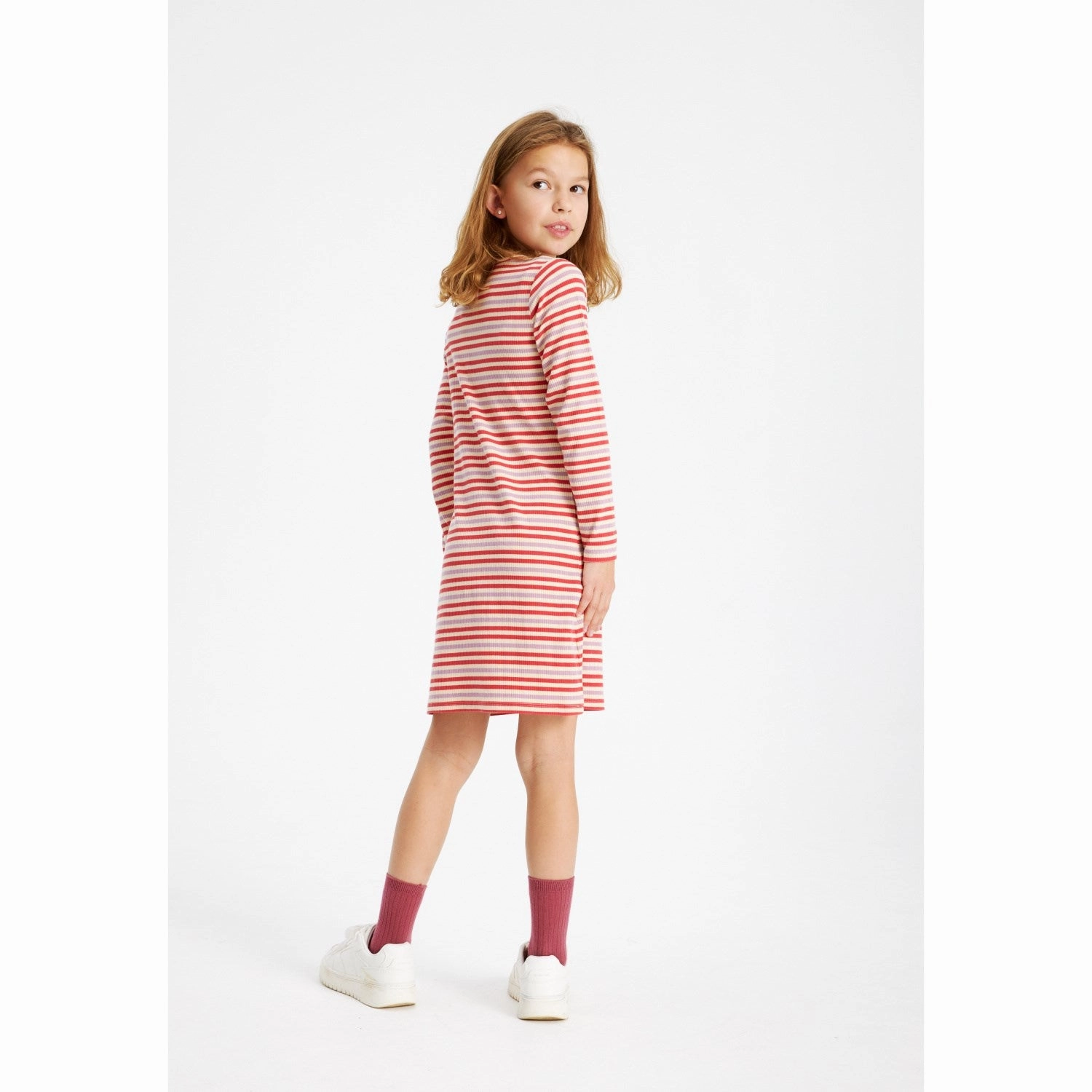 The New Chrysanthemum Lena Rib Dress Flattering Silhouette Bright Bloom