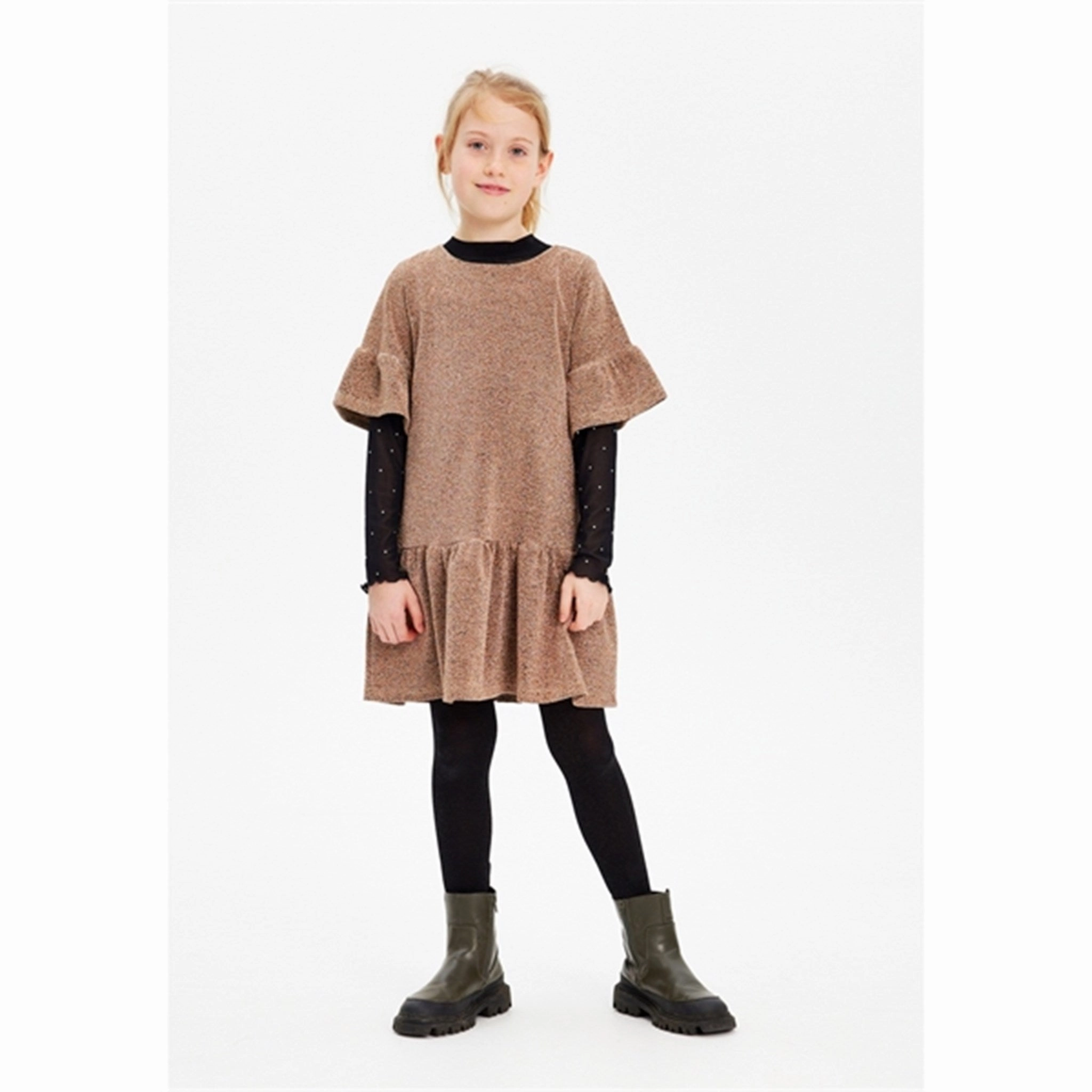 The New Gold Glitter Idalou Dress Clean Grace