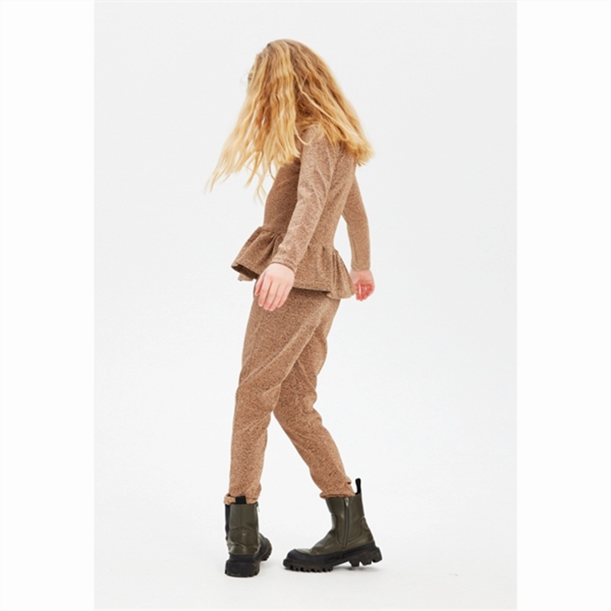 The New Gold Glitter Idalou Jumpsuit Festival Smart