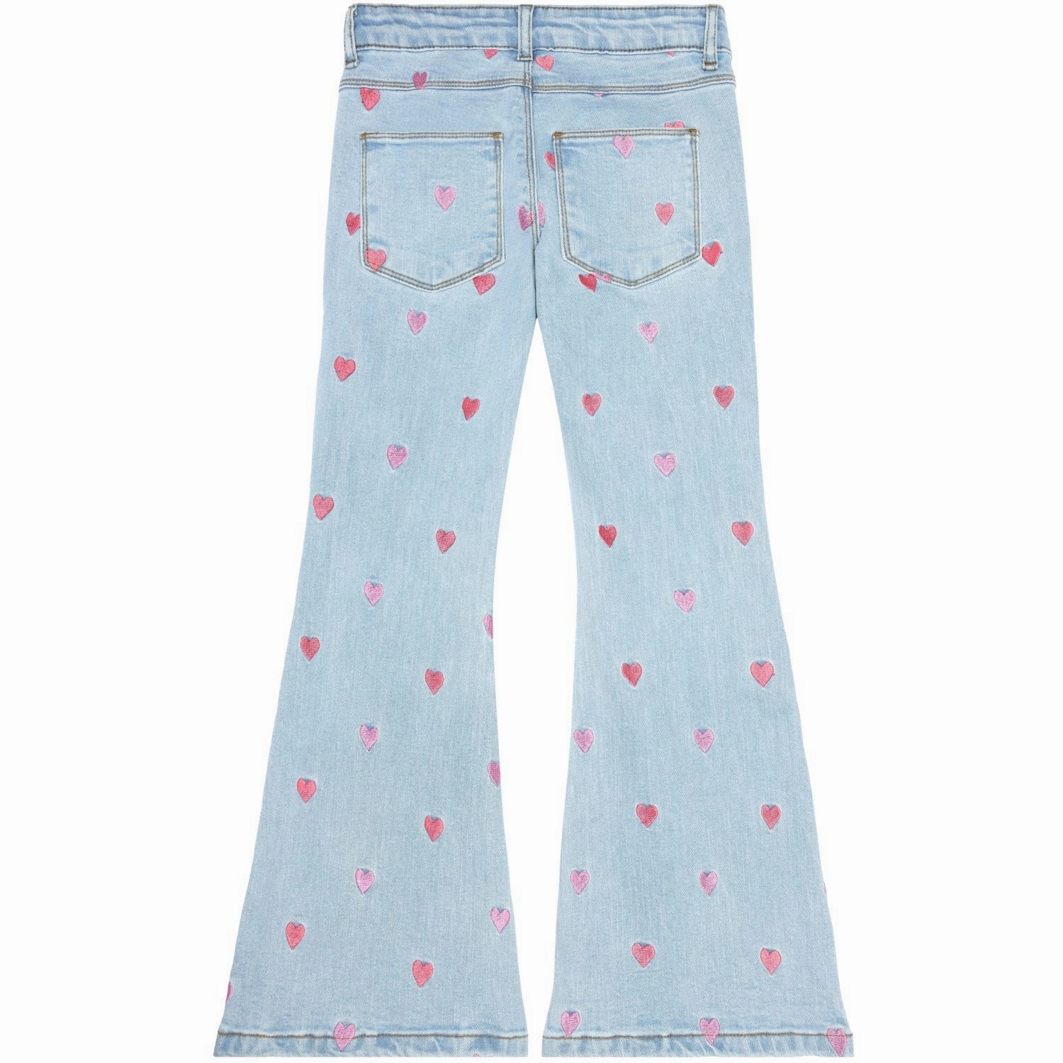 Unisex Wear Artist Vibe Street Fashion Trend Setter Holiday Vibes The New Light Blue Denim Laflared Embroidery Jeans