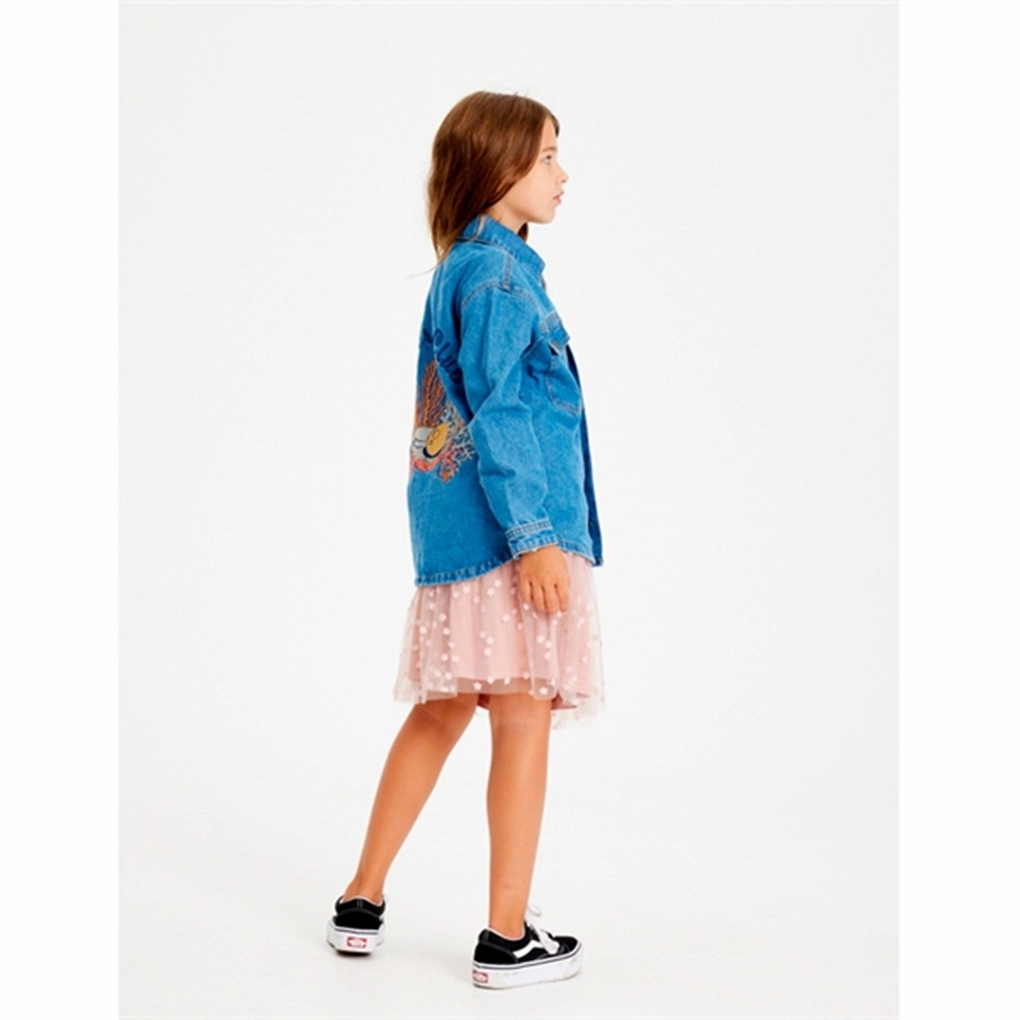 Durable Quality Hidden Button Placket THE NEW Light Blue Gemini Denim Shirt