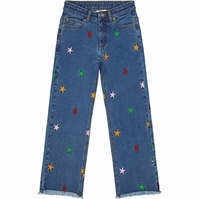Athlete Fit Holiday Vibes Distressed Details The New Medium blue Dania Star Wide Jeans
