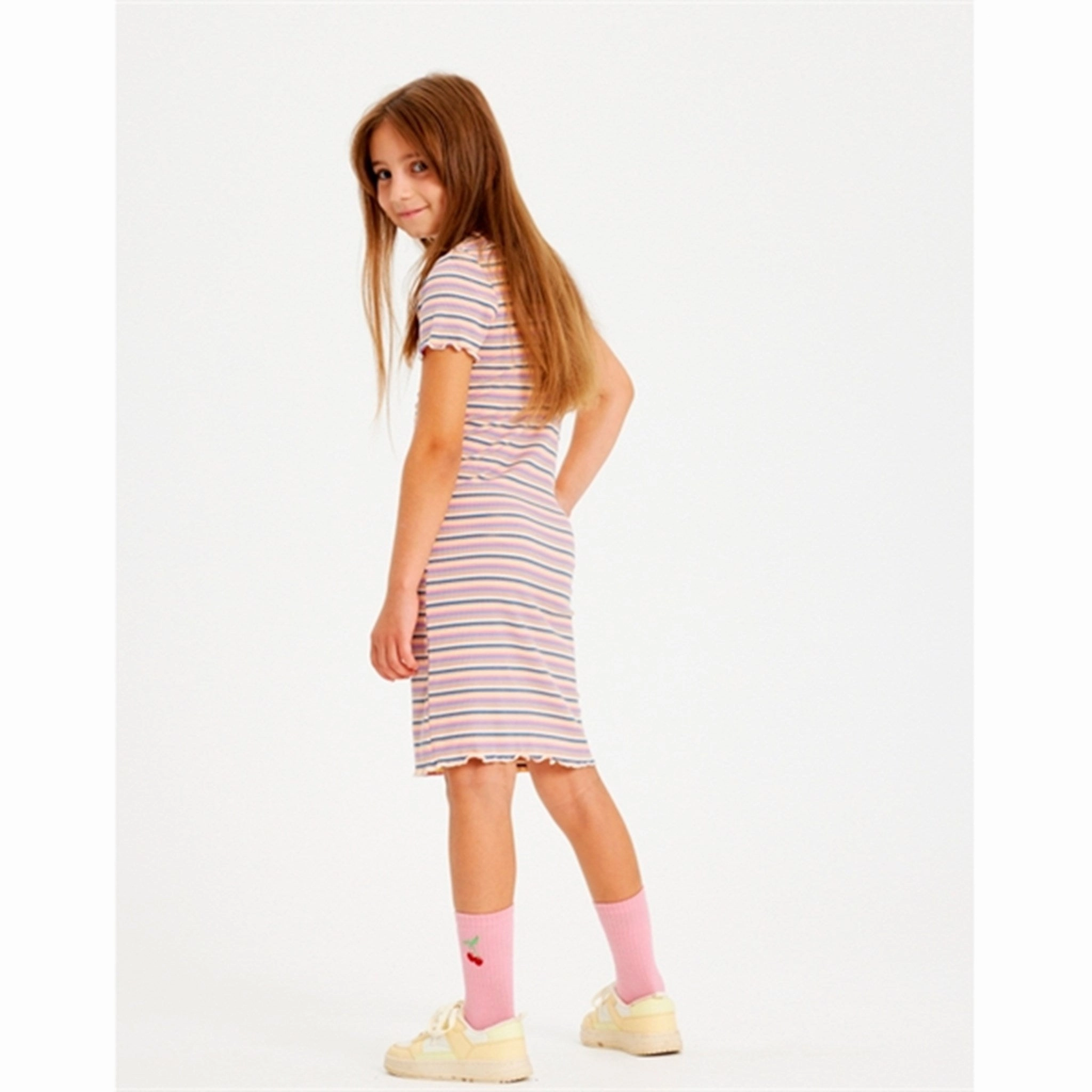 THE NEW Multi Stripe Gola Rib Dress Sleek Tone