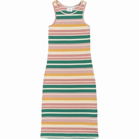 The New Multi Striped Ohara Rib Dress Office Glam Airy Comfort