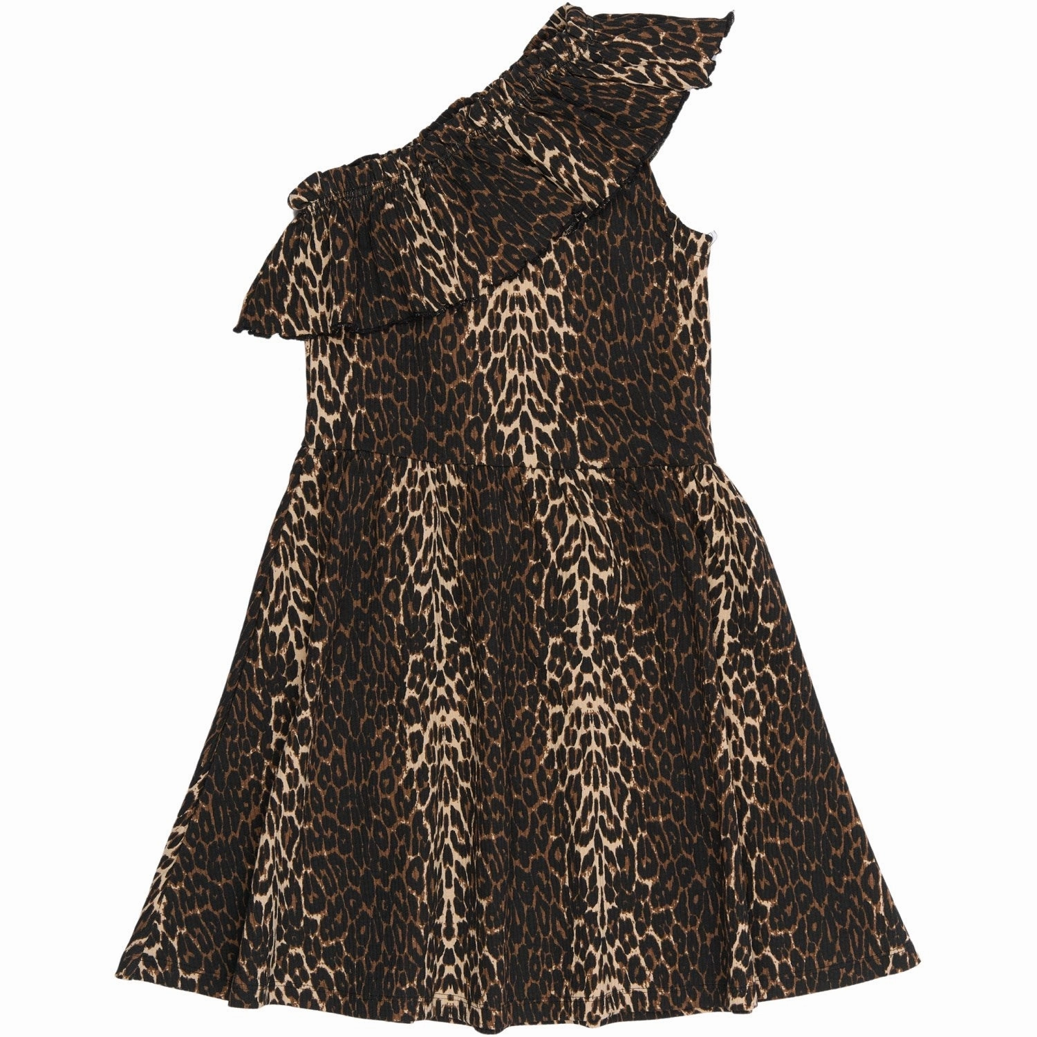 Feminine fit-and-flare silhouette The New Oxford Tan AOP Ellen Rib Dress