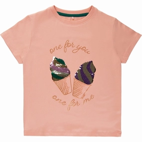 Loose Fit ReinforcedNeckline THE NEW Peach Beige Gabby T-shirt