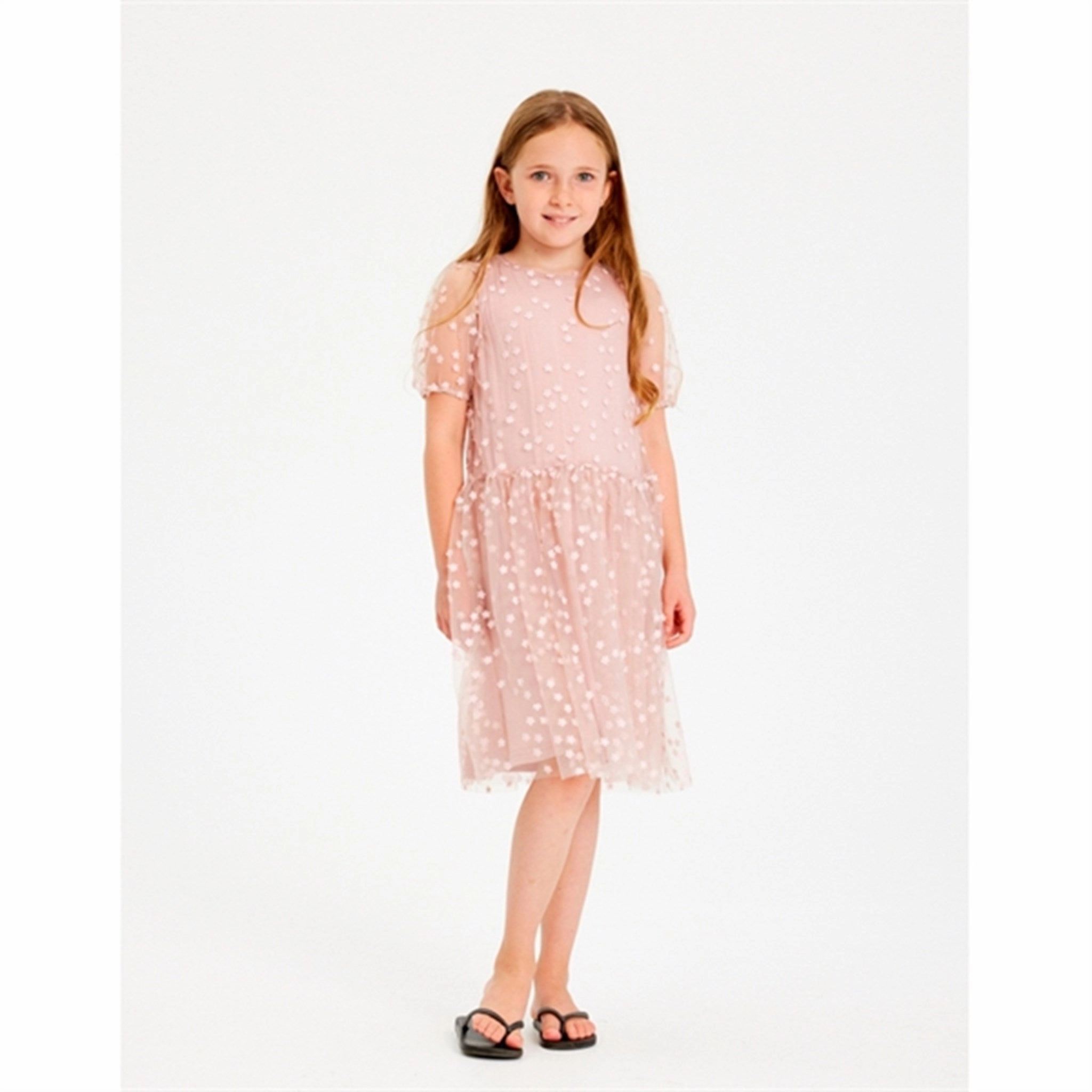 THE NEW Peach Beige Gracelyn Dress Stain-Guard-Finish Flared shape