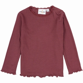 Wardrobe Must-Have THE NEW Siblings Crushed Berry Krista Rib Blouse
