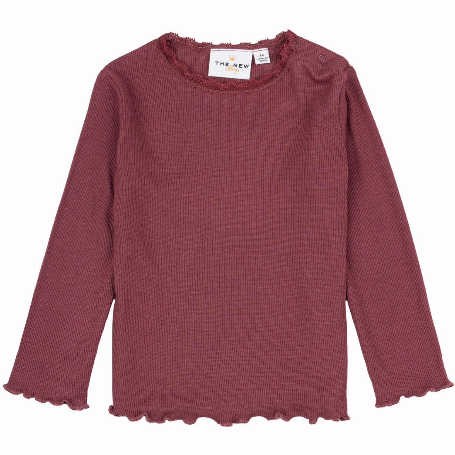 Wardrobe Must-Have THE NEW Siblings Crushed Berry Krista Rib Blouse
