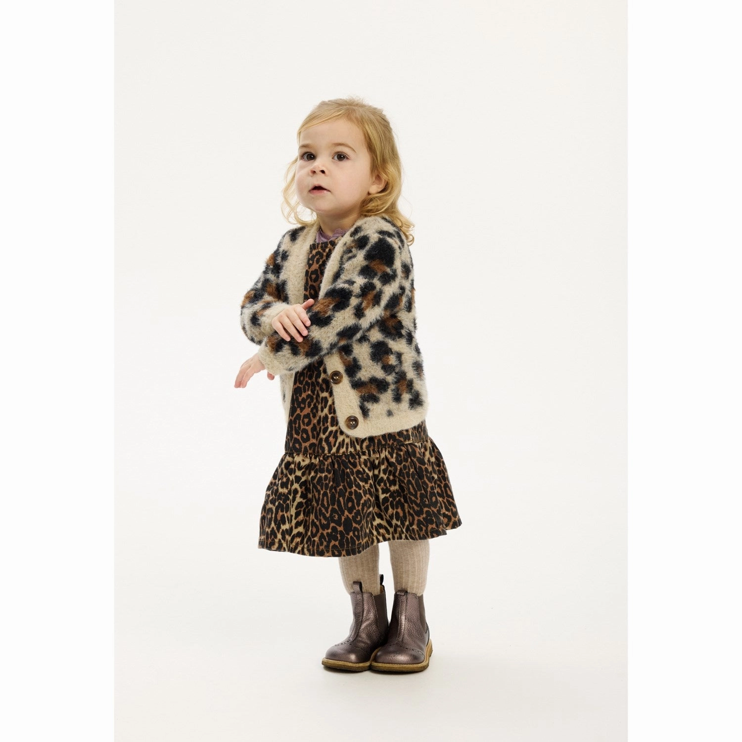 Durable-Fabric Classic structured dress THE NEW Siblings Feather Gray AOP Paloma S_L Denim Dress