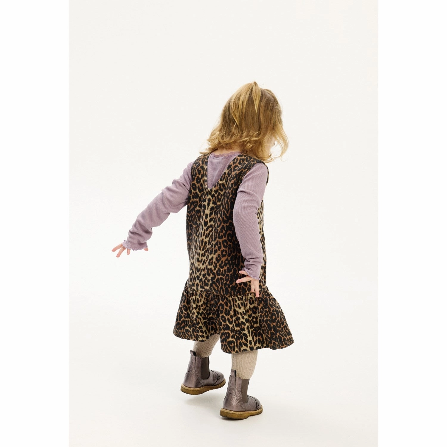 THE NEW Siblings Feather Gray AOP Paloma S_L Denim Dress Pure Piece