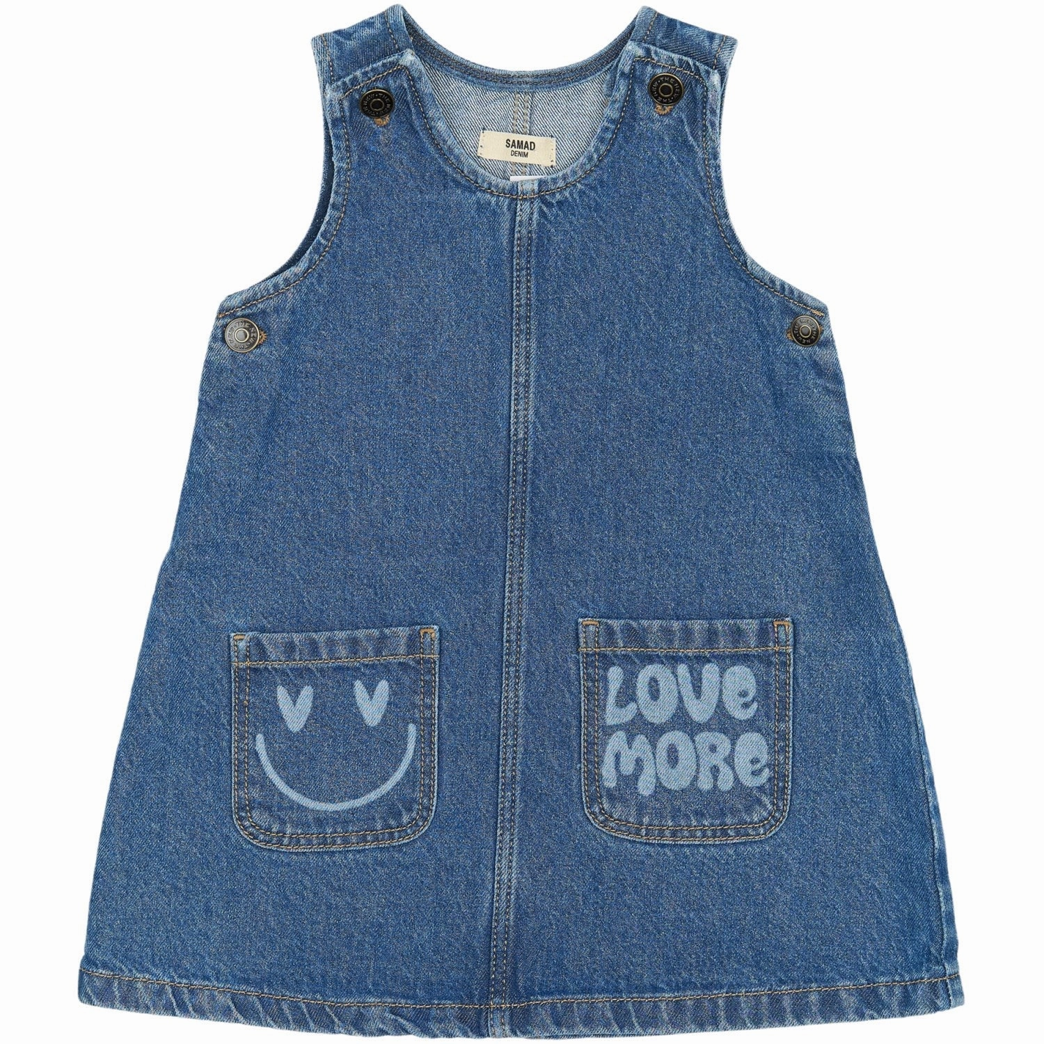 Breathable Comfort Wear Smart Lines THE NEW Siblings Medium Blue Denim Pida S_L Denim Dress