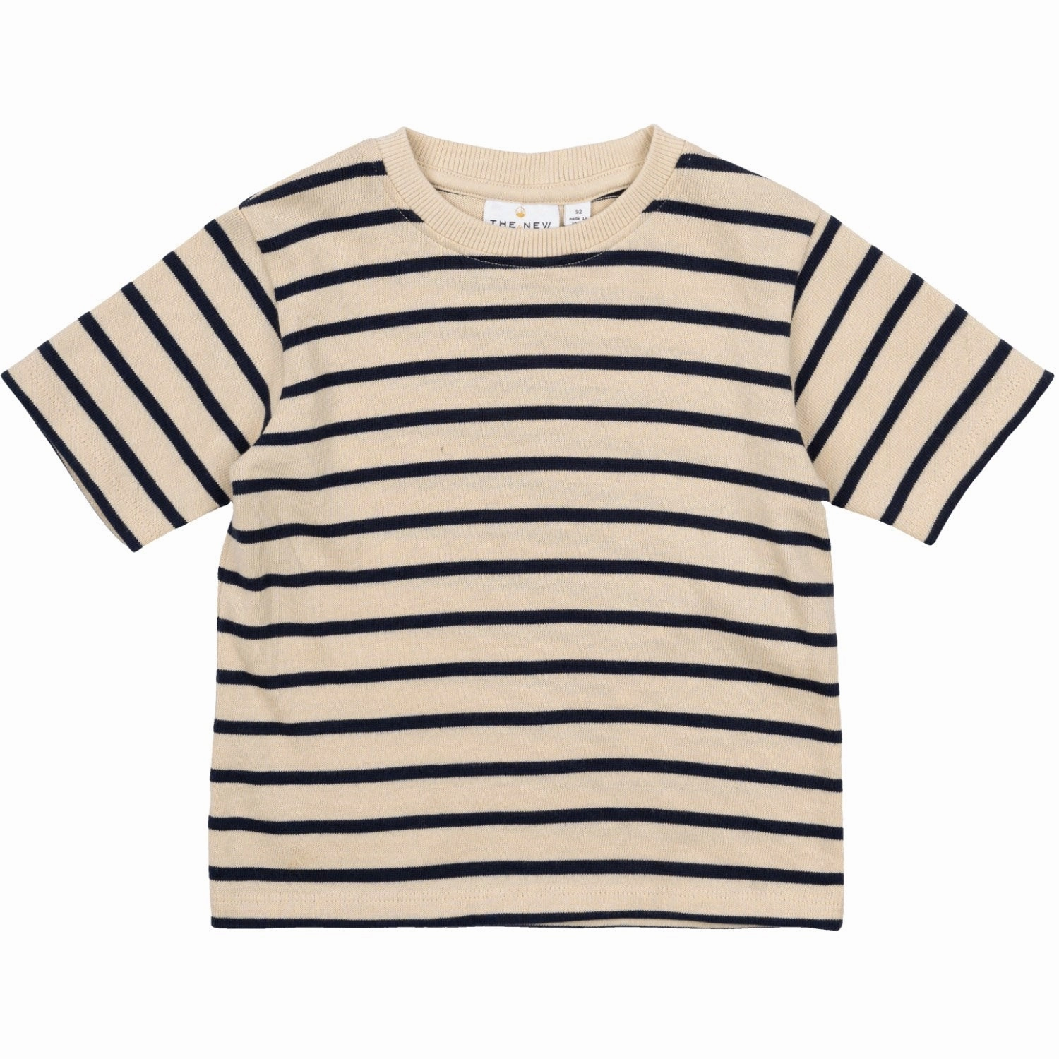 Sporty essentials BioBased Fibers THE NEW Siblings Mood Indigo Striped Nat Uni Oversize T-Shirt