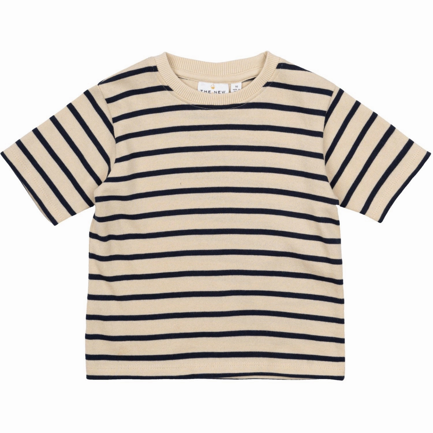 THE NEW Siblings Mood Indigo Striped Nat Uni Oversize T-Shirt EthicalProduction