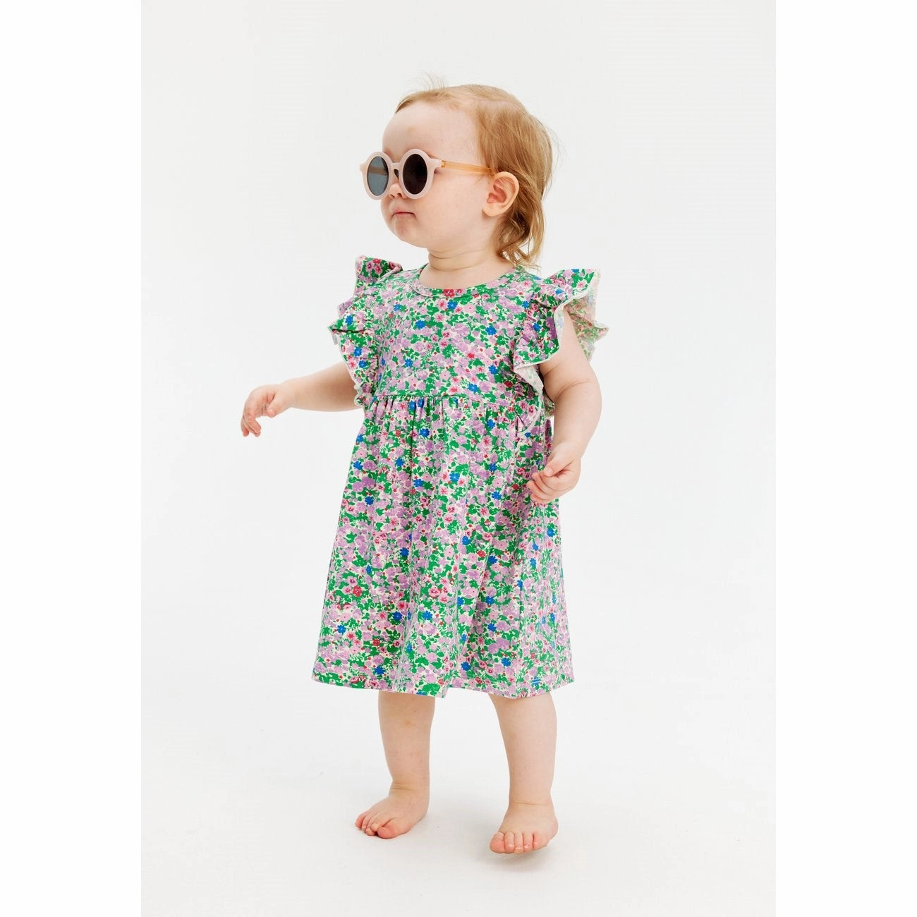 THE NEW Siblings Multi Flower AOP Janille Dress Modest Light