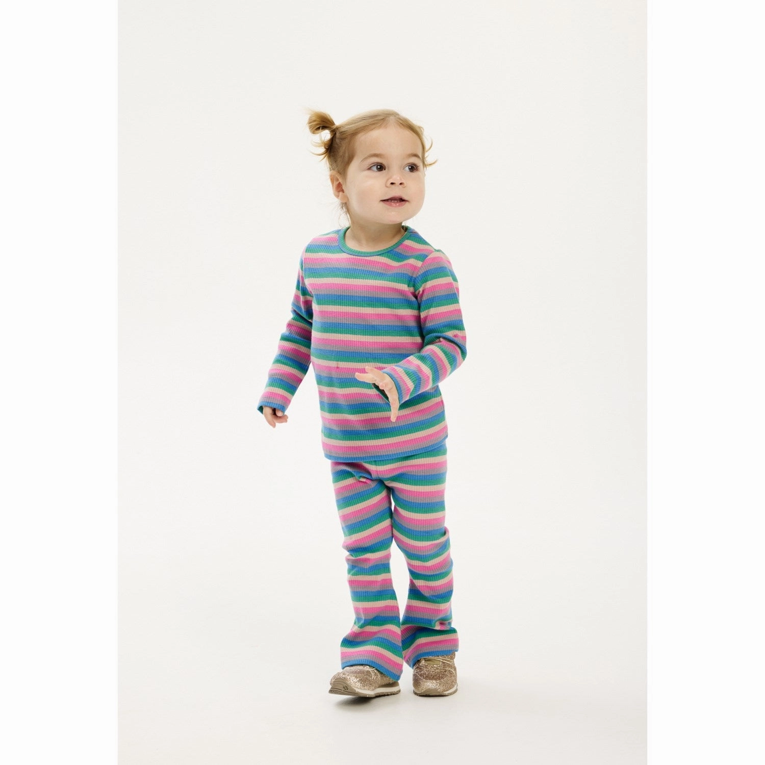 Unique Design THE NEW Siblings Multi Striped Polly L_S Rib Tee