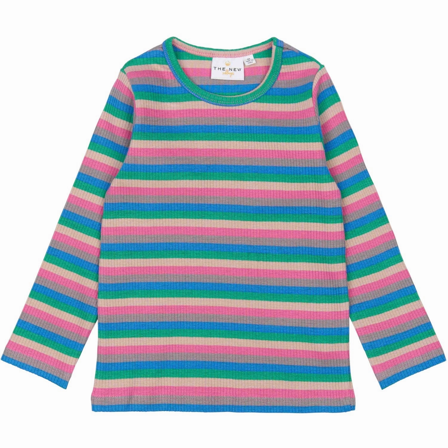 THE NEW Siblings Multi Striped Polly L_S Rib Tee Holiday Style