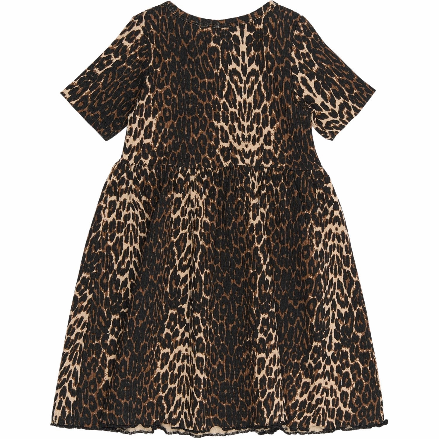 THE NEW Siblings Oxford Tan AOP Ellie Rib Dress Heritage-Brand