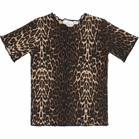 Comfy Wear Essential Fit THE NEW Siblings Oxford Tan AOP Ellie Rib T-Shirt