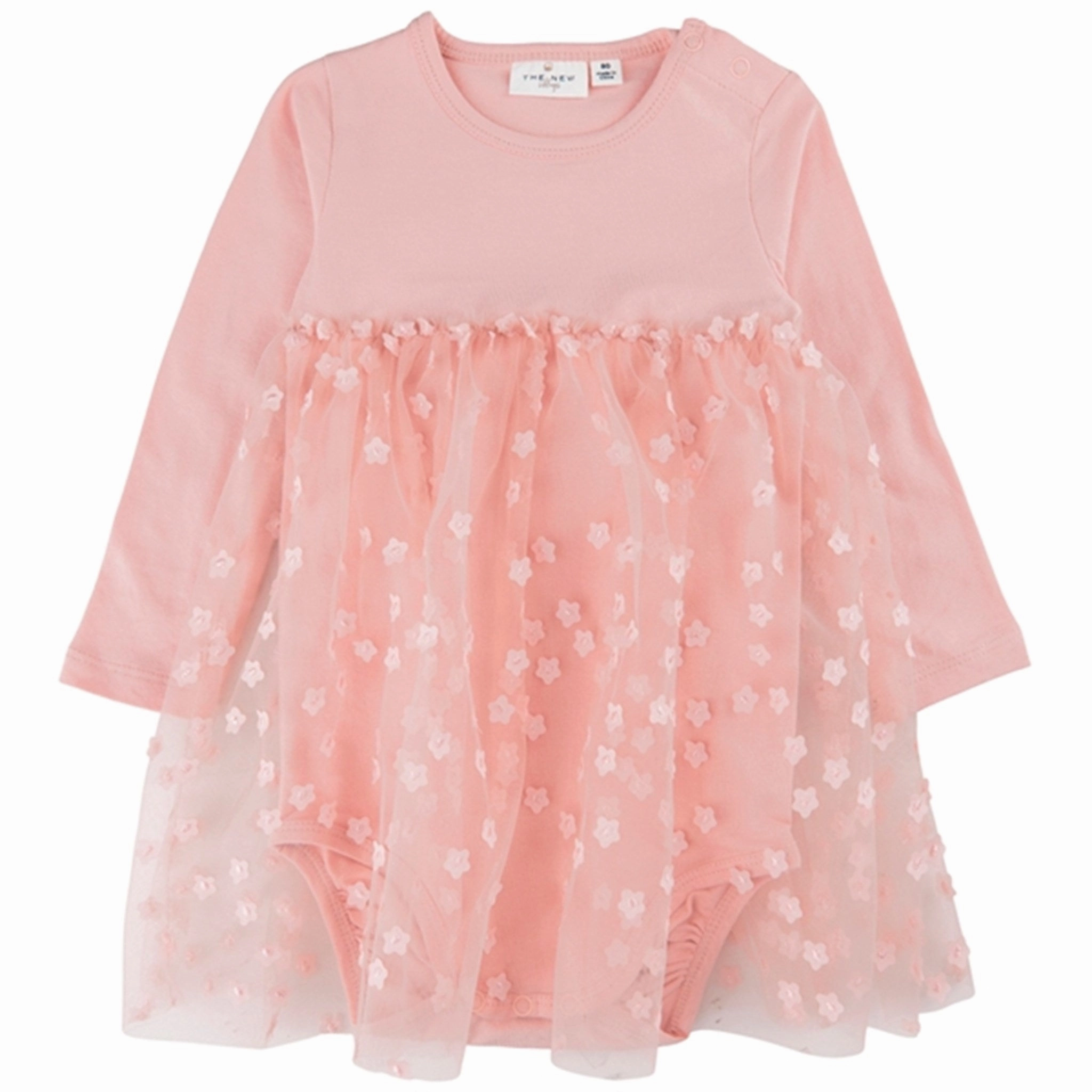 THE NEW Siblings Peach Beige Gracie Aria Dress Easy Layering Gemstone-Detail