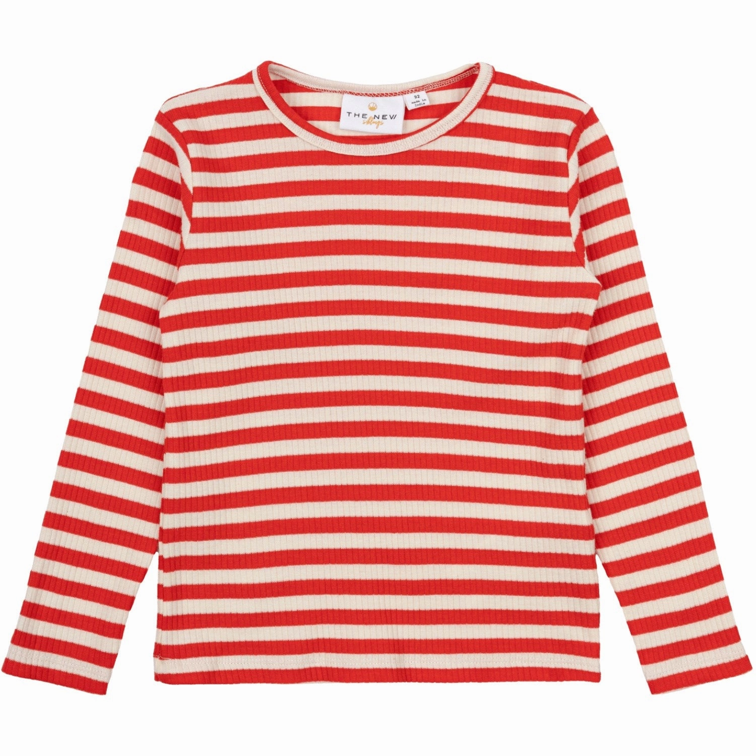 THE NEW Siblings Poppy Red Striped Fro Uni Rib Blouse Snag Free Surface