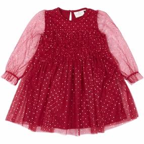 THE NEW Siblings Rio Red Macie Dress Button-Cuff