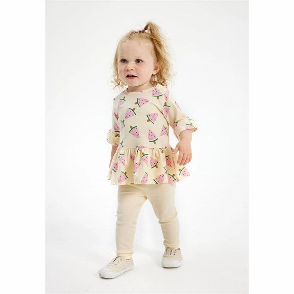 THE NEW Siblings White Swan Watermelon AOP Kaya Top Timeless Piece LayeredSleeveConstruction