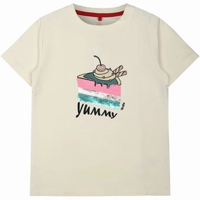 Comfort Wearable The New White Swan Cake T-shirt