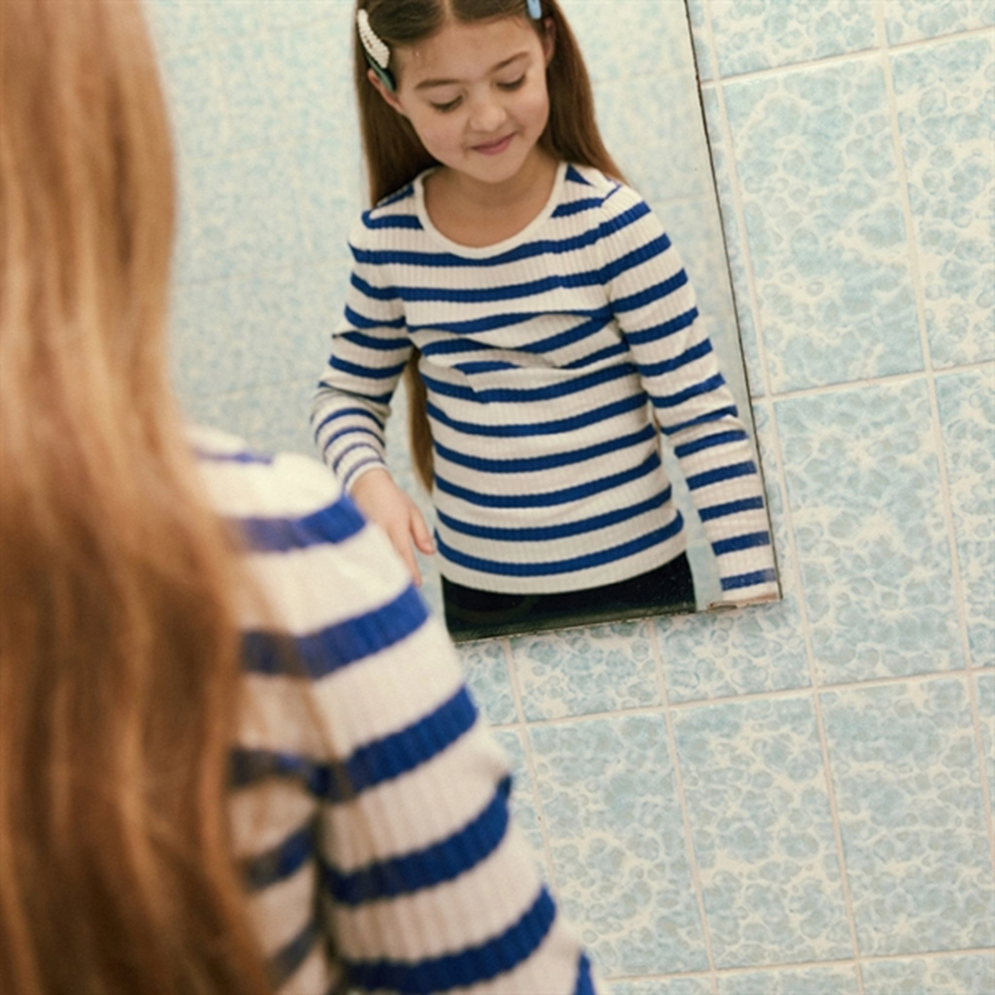 THE NEW White Swan/Limoges Striped Shirt Matte Look