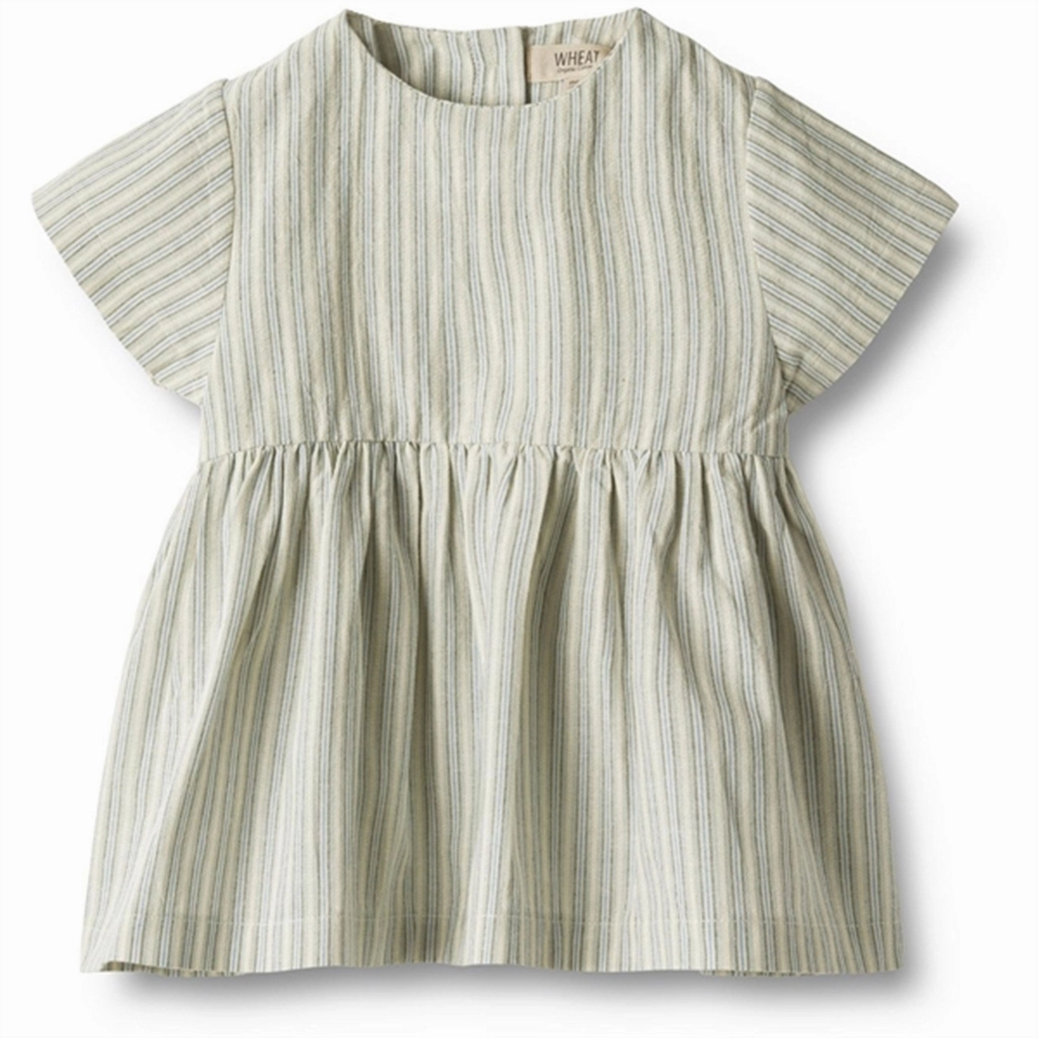 Classic Comfort Unisex Option Wheat Aquablue Stripe Dress Esmaralda