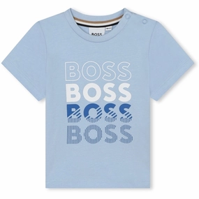 Bold colors Casual Day Wear Hugo Boss Pale Blue T-shirt