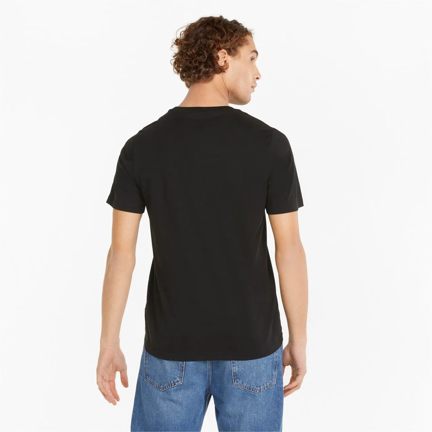 MinimalBranding V neck Puma No. 1 Logo Graphic Tee 848562-01 black
