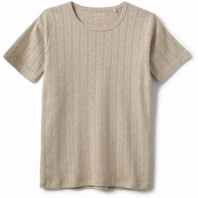 Sofie Schnoor Beige Pipersy Pointelle T-Shirt Sporty Fashion