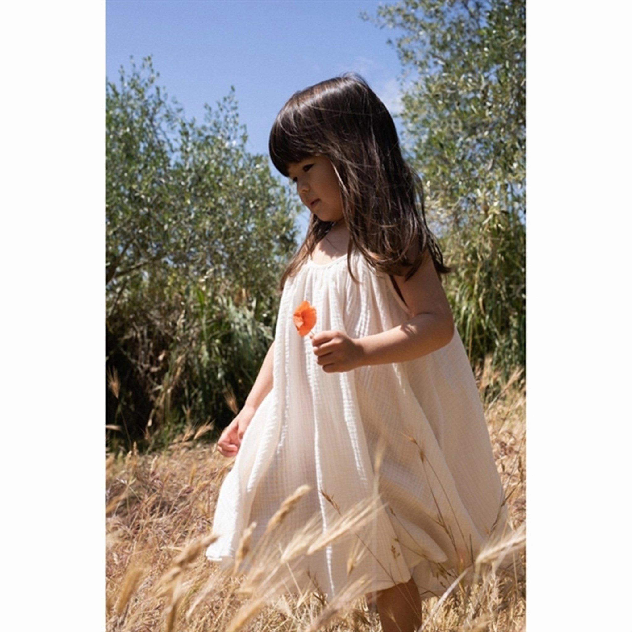 Konges Sl?jd Peach Dust Olive Strop Dress Work Ease Floral Comfort