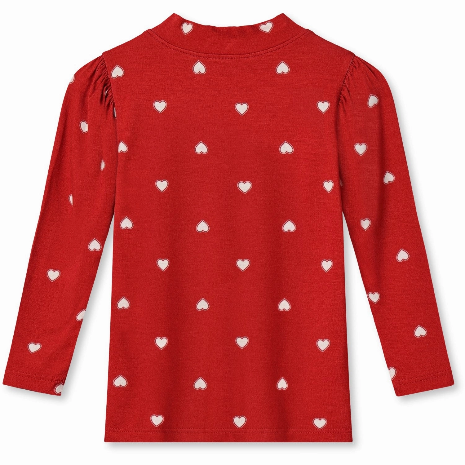 Fliink Pompeian Red Aop Kelly Puff Ls Blouse Eco Friendly Dye Date night