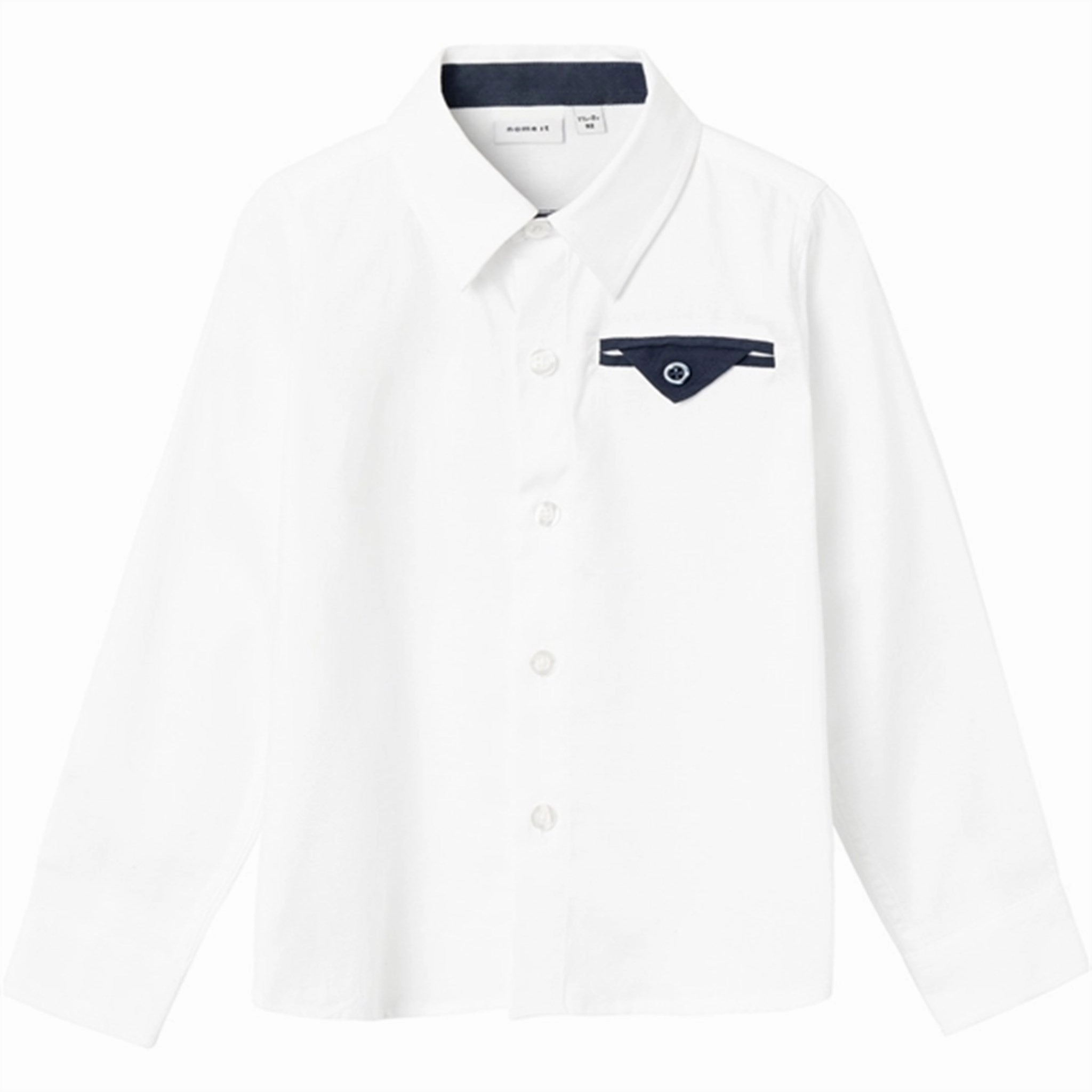 Name it Bright White Rinal Shirt Pocket Detail