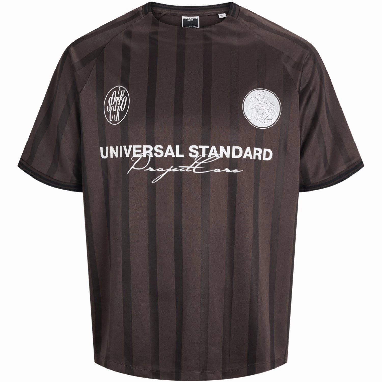 Chic Style Eco friendly materials Jack & Jones Junior Seal Brown Jcocover Retro Football Tee Ss Jnr