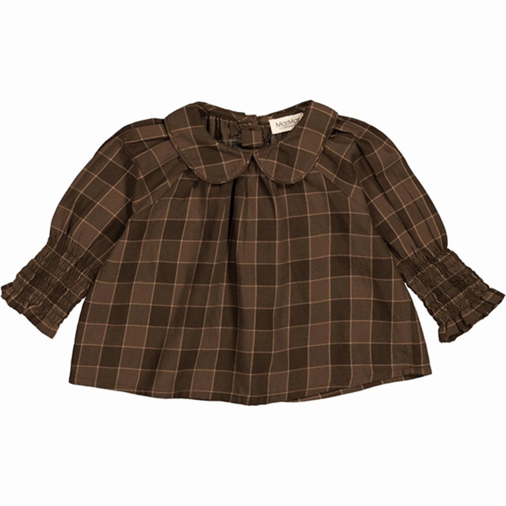 MarMar Autumn Check Tali Shirt crew neck Stylish Detail