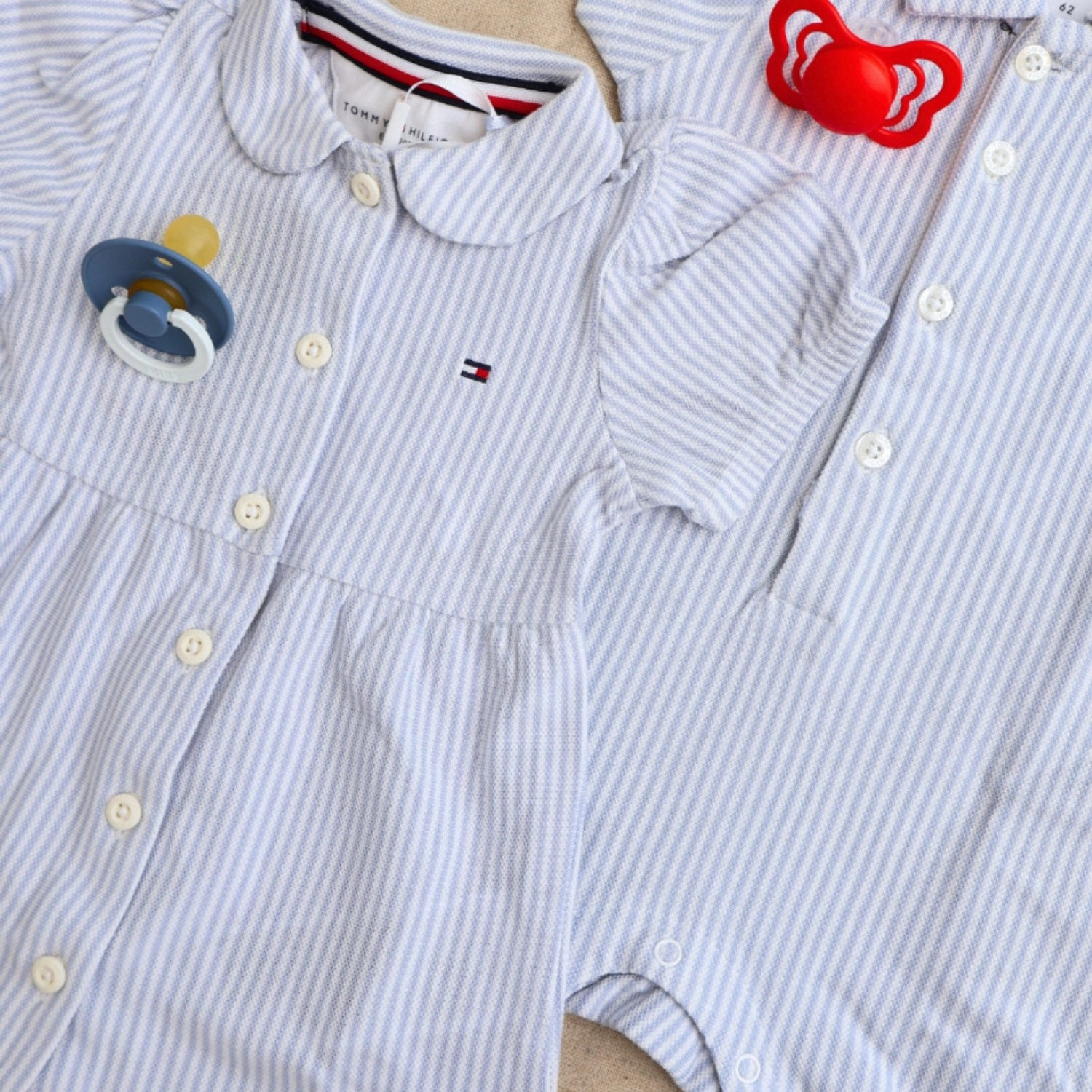 Texture Feel Tommy Hilfiger Breezy Blue Stripe Ithica Stripe Dress SS