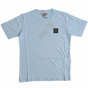 Formal Occasion Heathered Texture Stone Island T-shirt Sky Blue