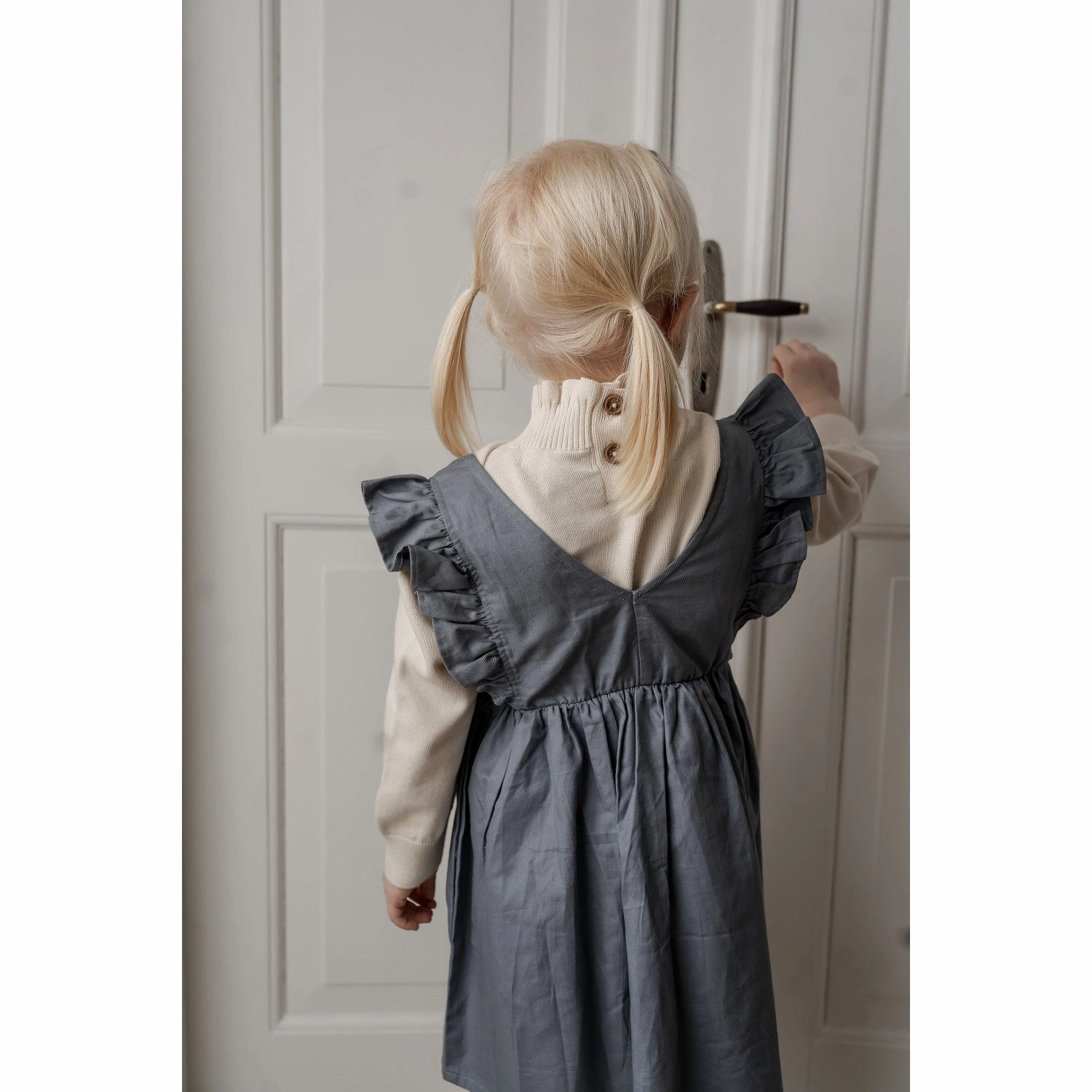 Grass Soft Hidden Pocket Hanevild Blue Gertrud Dress