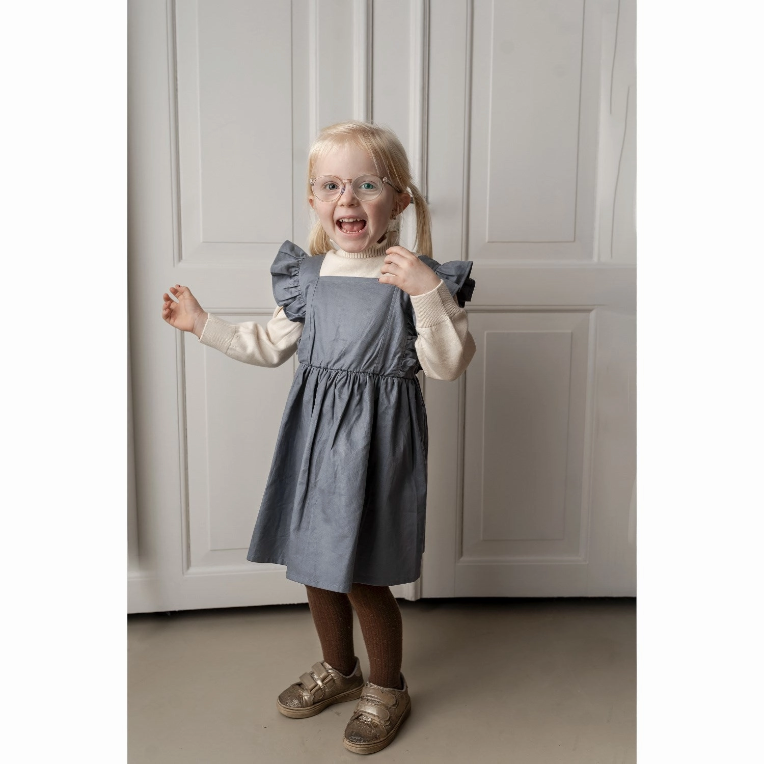 Hanevild Blue Gertrud Dress Minimalist Fit