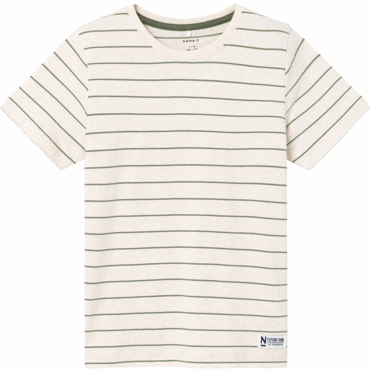 Name It Peyote Melange Oil Green Joben T-Shirt Dimensional Stability Weave Ethically Sourced Materials