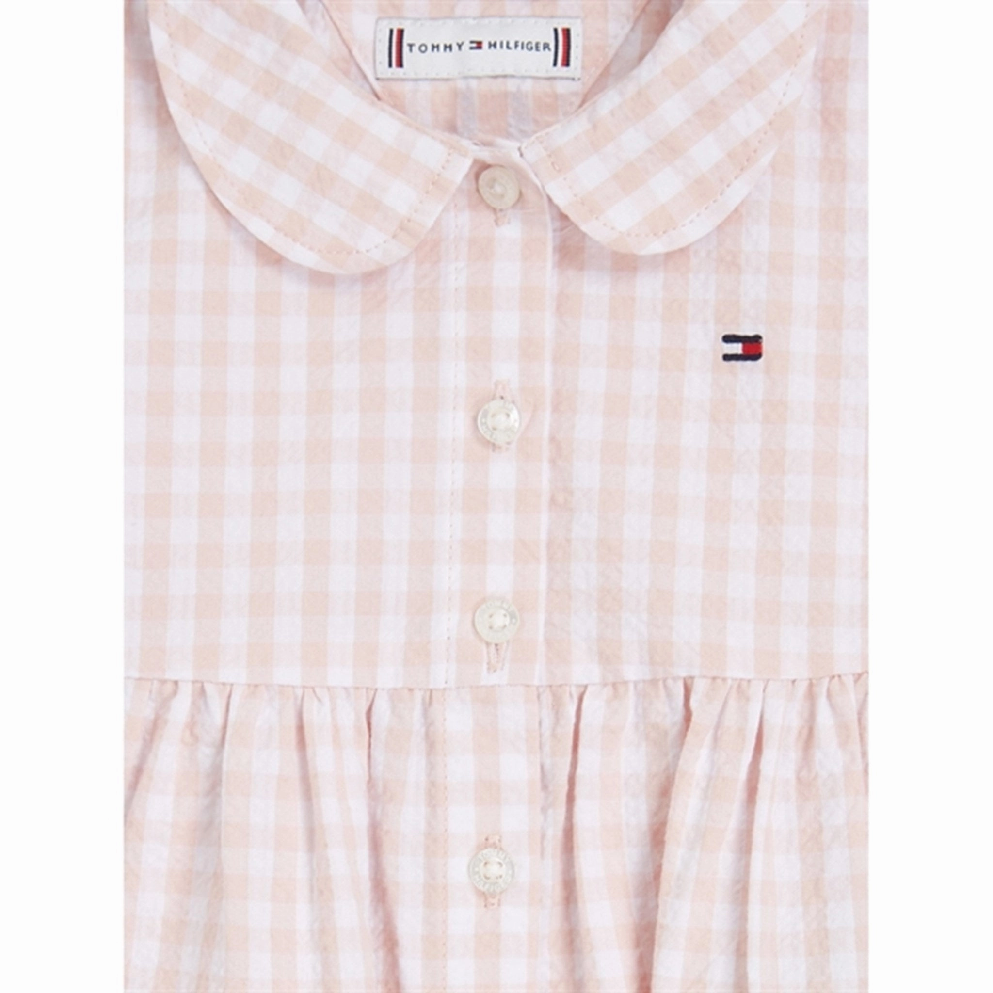 Street Mode Tommy Hilfiger Baby Gingham Dress White / Pink Check