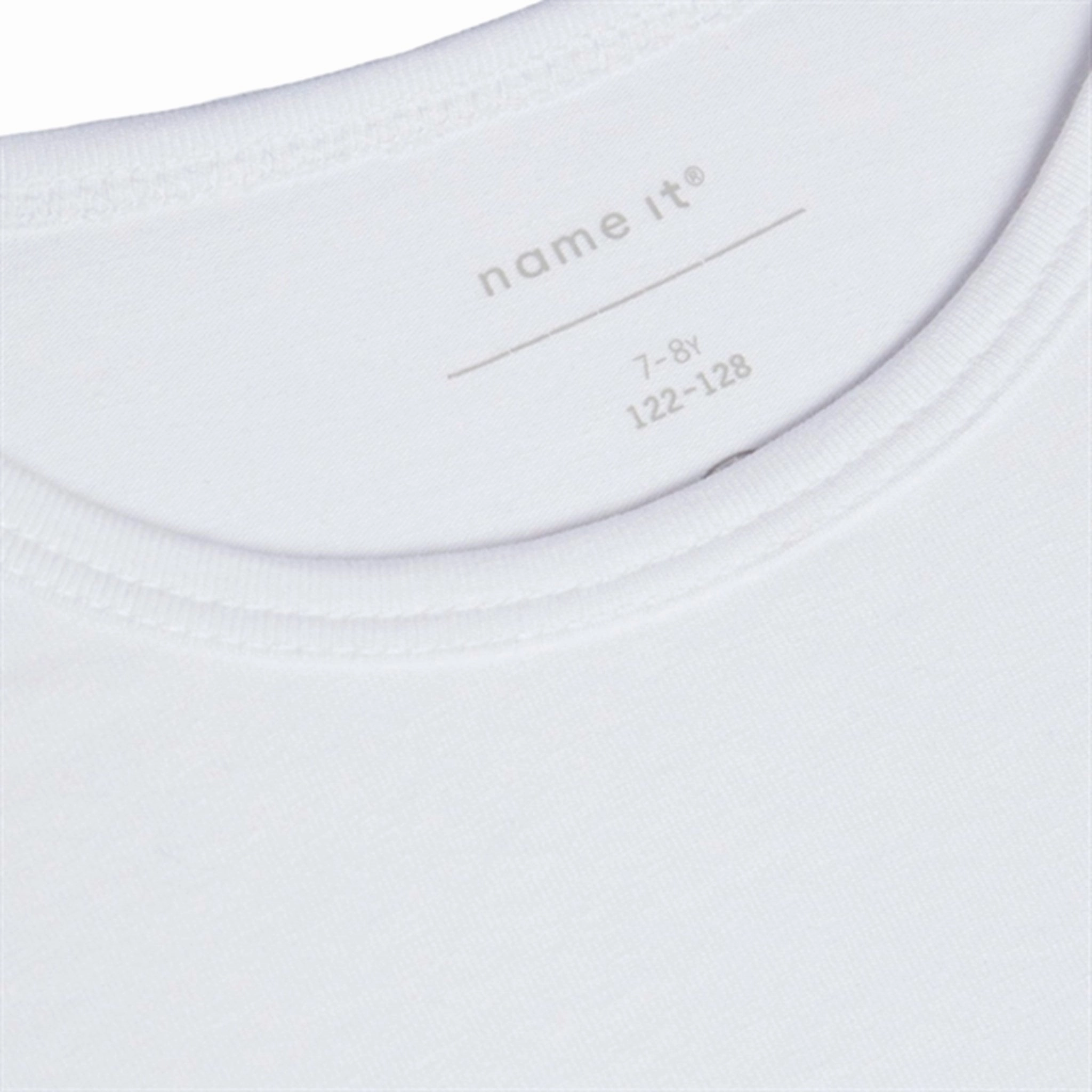 Name it Bright White Slim T-Shirt 2-pack Noos Cozy Feel