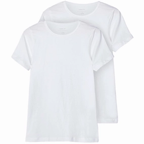 BreathableMaterial Name it Bright White Slim T-Shirt 2-pack Noos