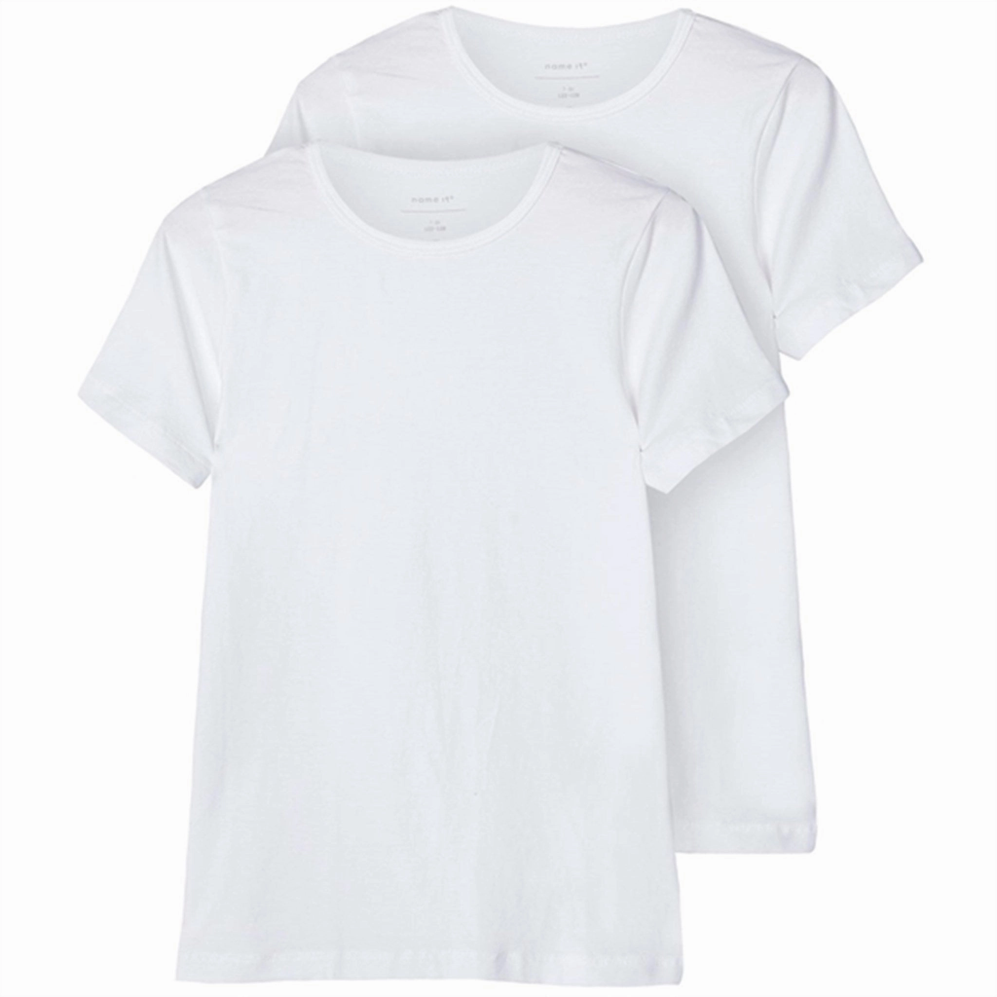 BreathableMaterial Name it Bright White Slim T-Shirt 2-pack Noos
