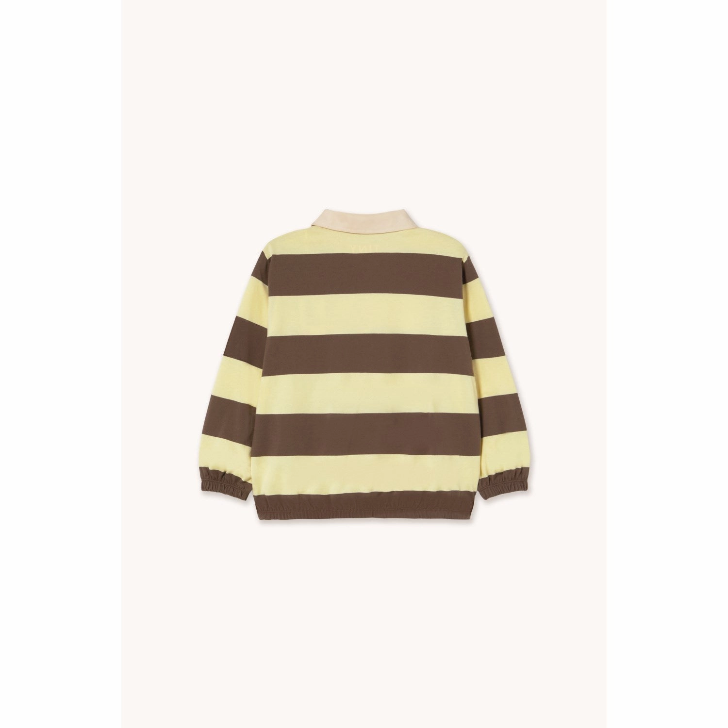 TinyCottons Dusty Yellow Stripes Polo Sleeve T-Shirt Versatile Wardrobe UVBlocking Fabric Tech