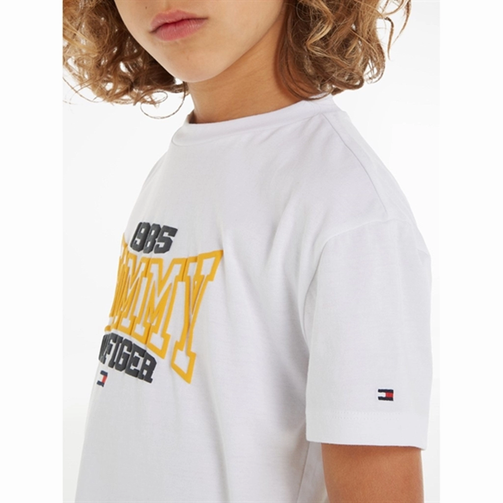 Tommy Hilfiger 1985 Varsity T-Shirt White Modern Wear Lace trim