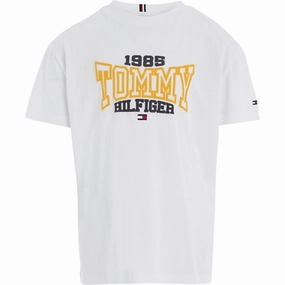 NeutralTonesCollection Seasonal Trend Tommy Hilfiger 1985 Varsity T-Shirt White